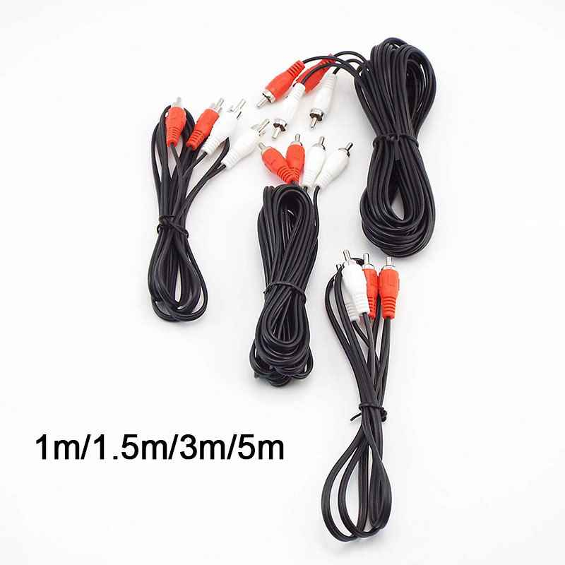 1m-5m Dual 2RCA 2 RCA Male to  - đánh giá và giá Audio Splitter Y