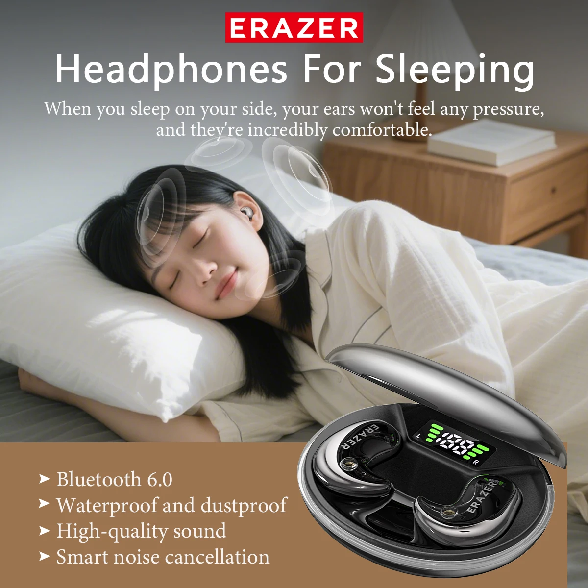 EARZER XF58 In-Ear Bluetooth H - đánh giá và giá Earbuds Charging Case