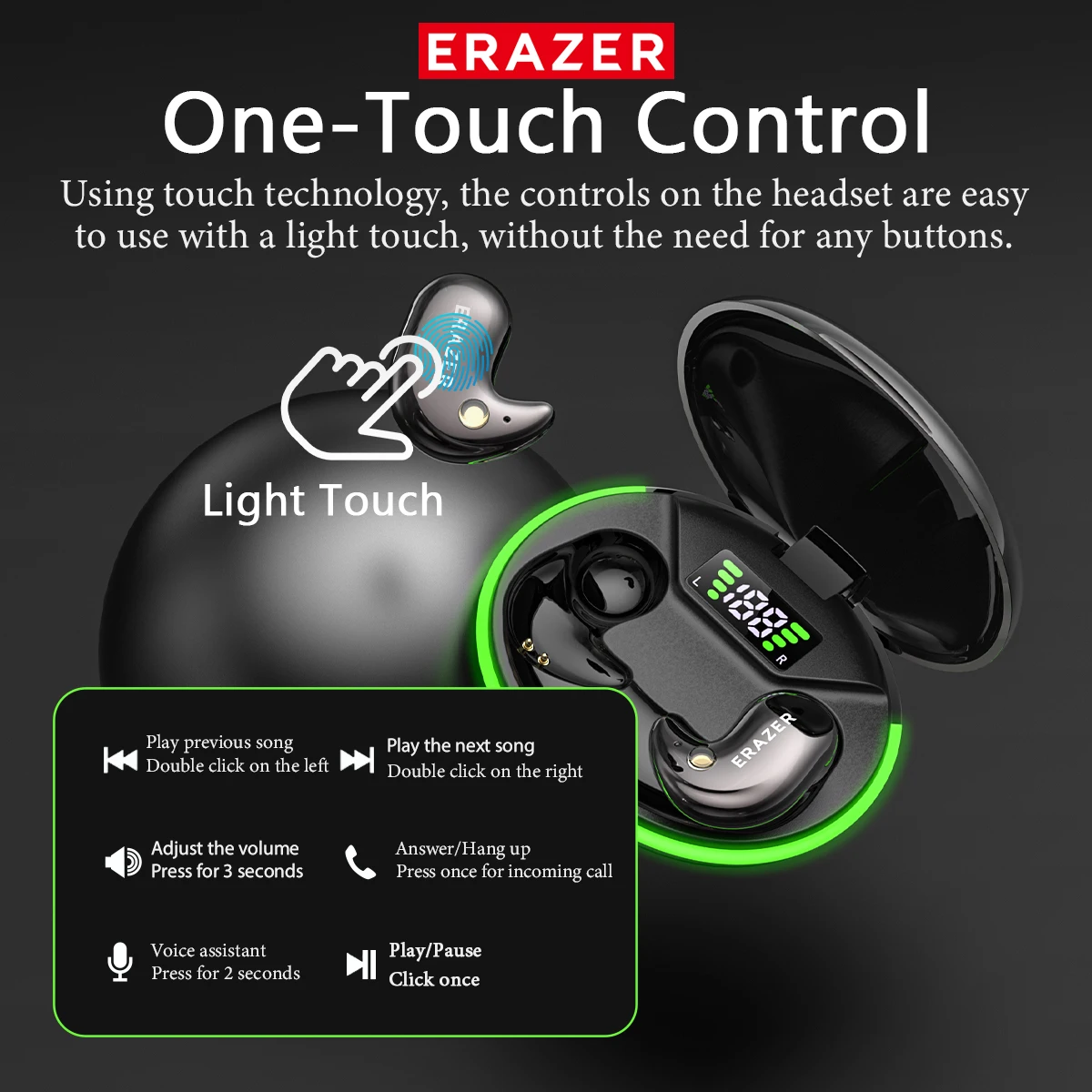 EARZER XF58 In-Ear Bluetooth H - đánh giá và giá Earbuds Charging Case